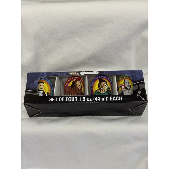 Wizard of Oz Shot Glasses Dorothy Gale, Cowardly Lion, Scarecrow, Tin Man NEW - Picture 4 of 11